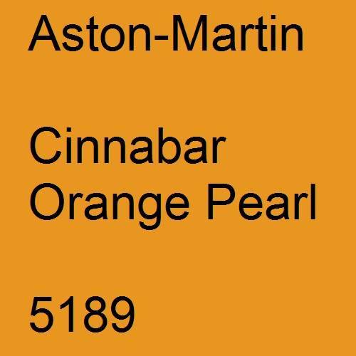 Aston-Martin, Cinnabar Orange Pearl, 5189.